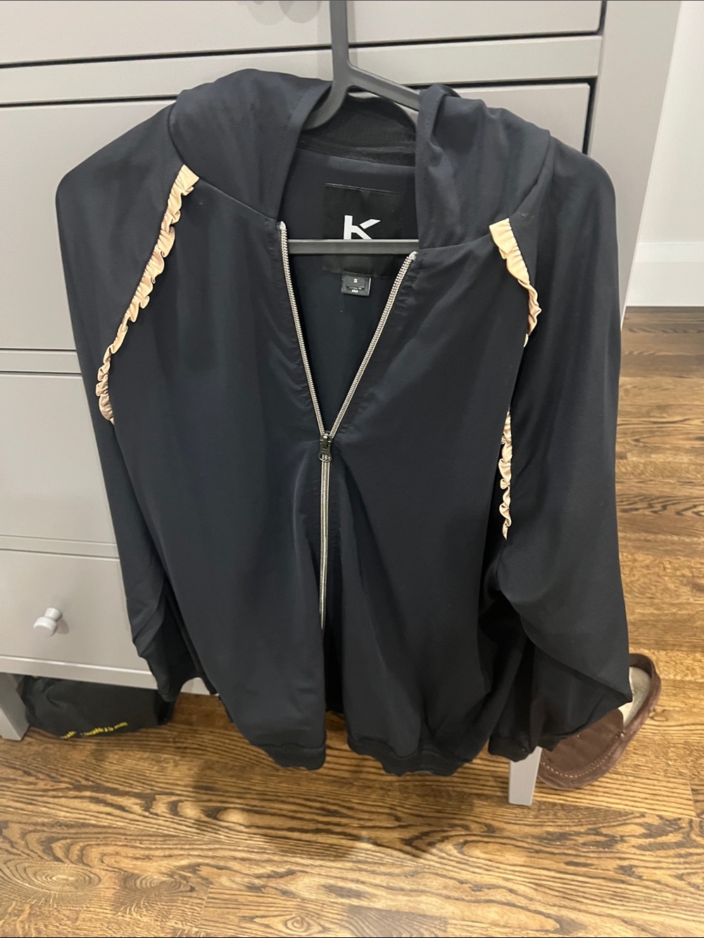 hoodie with gold trim - as is